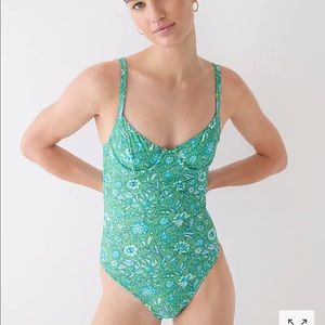 J.Crew underwire swimsuit in Marigold Blooms - size 6